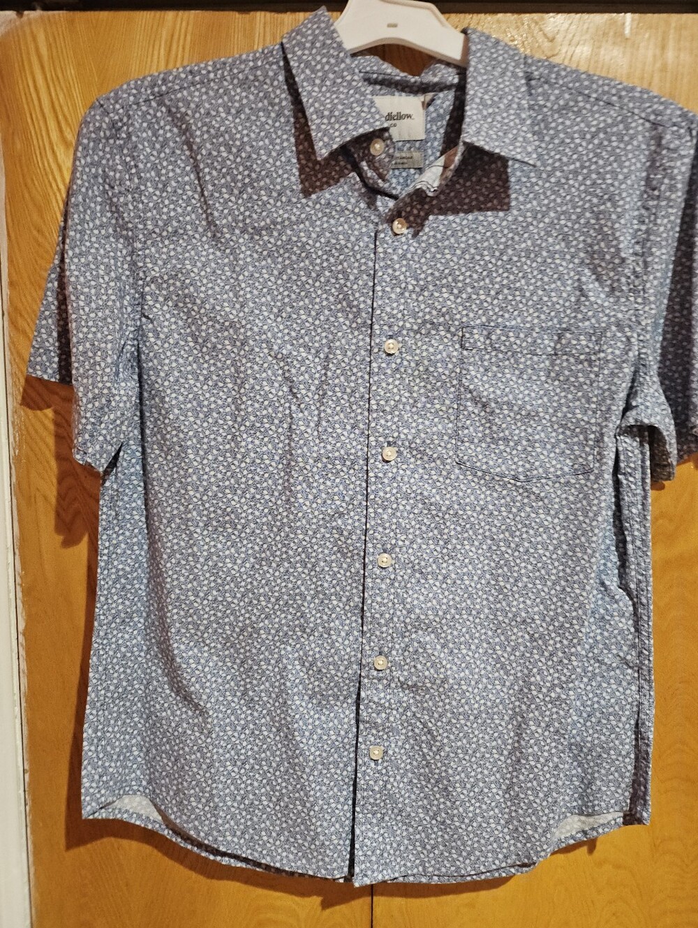 Goodfellow & Co Blue Micro Floral Button-Up Shirt